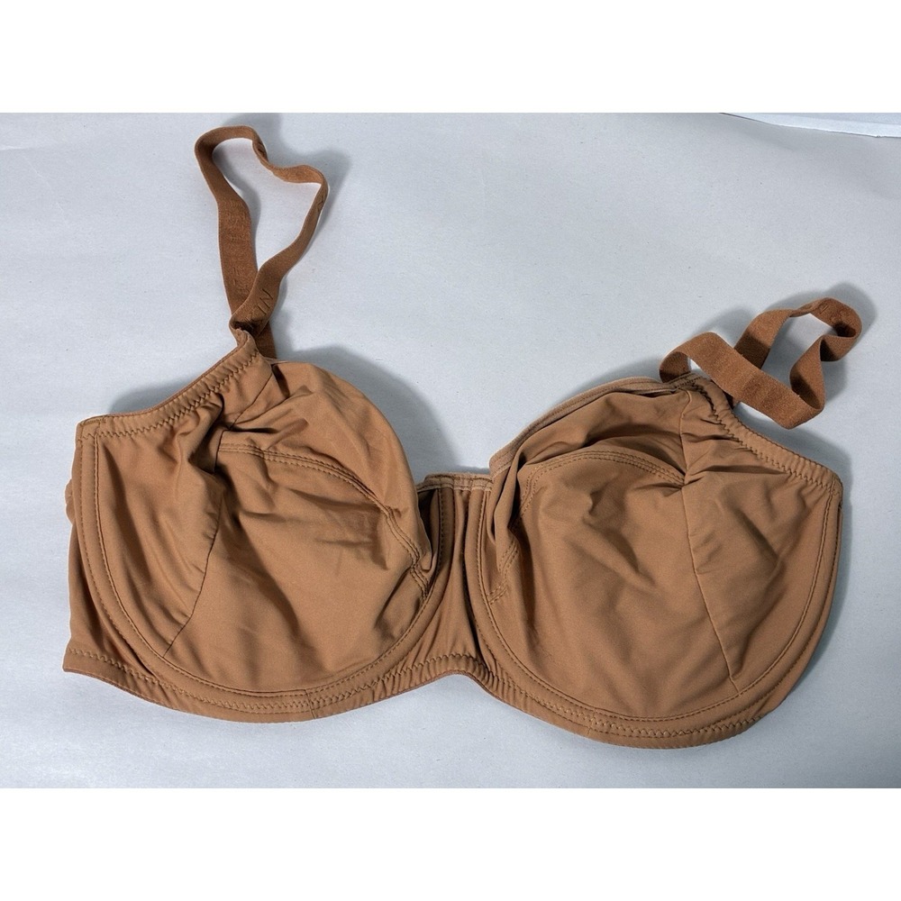 Nubian Skin 34DDD‎  Fuller Bust Bra Caramel Unlined Underwired 3 hooks